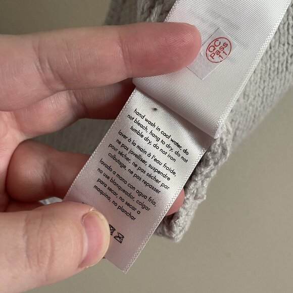 WeWoreWhat Women M Light Grey Cozy Knit Lounge Cropped Scoop Pull On Bra Top - Picture 9 of 10